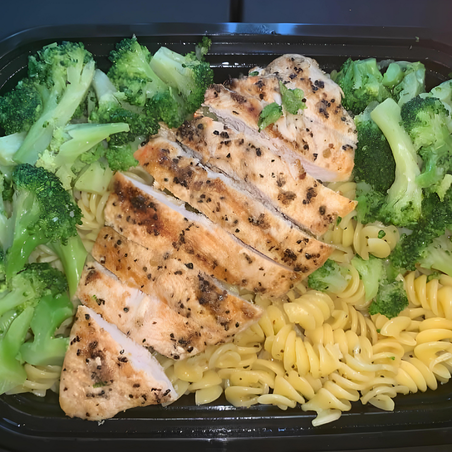 Lemon Pepper Chicken with Lemon Pepper Butter Rotini and Broccoli